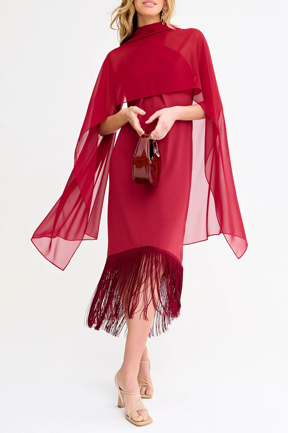 Cherry Color Sophistication Shawl