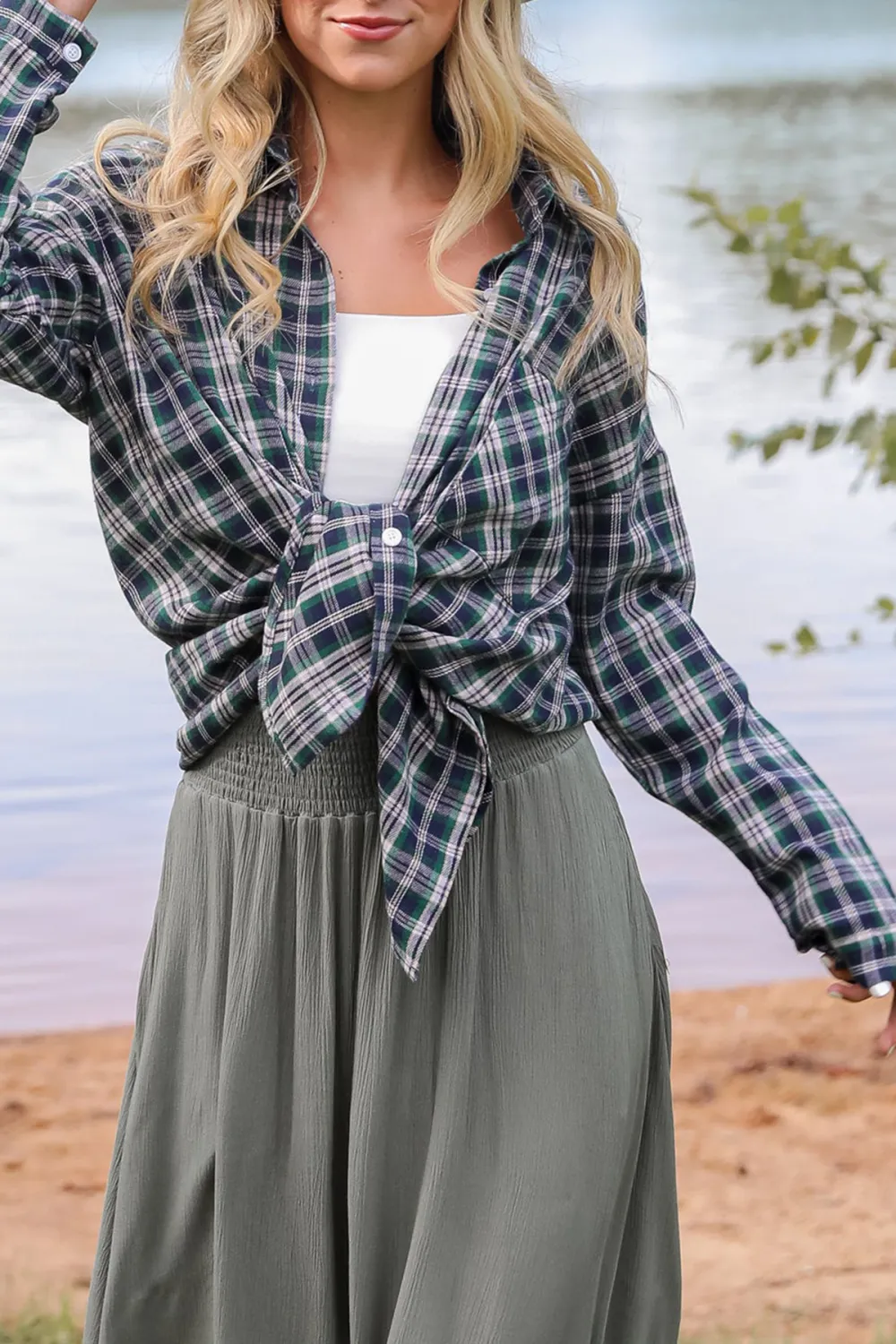 Trendsetting Aspect Hunter Green Plaid Flannel