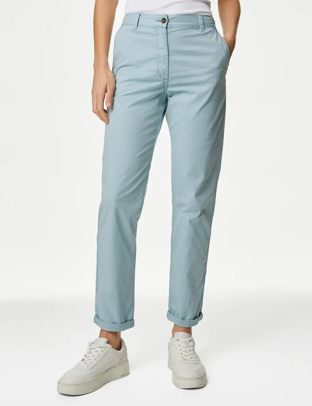 Cotton Rich Tea Dyed Slim Fit Chinos Grey