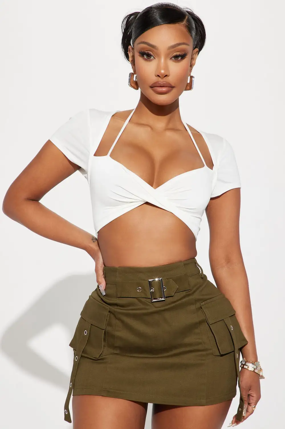 Morning Mimosa Crop Top - White