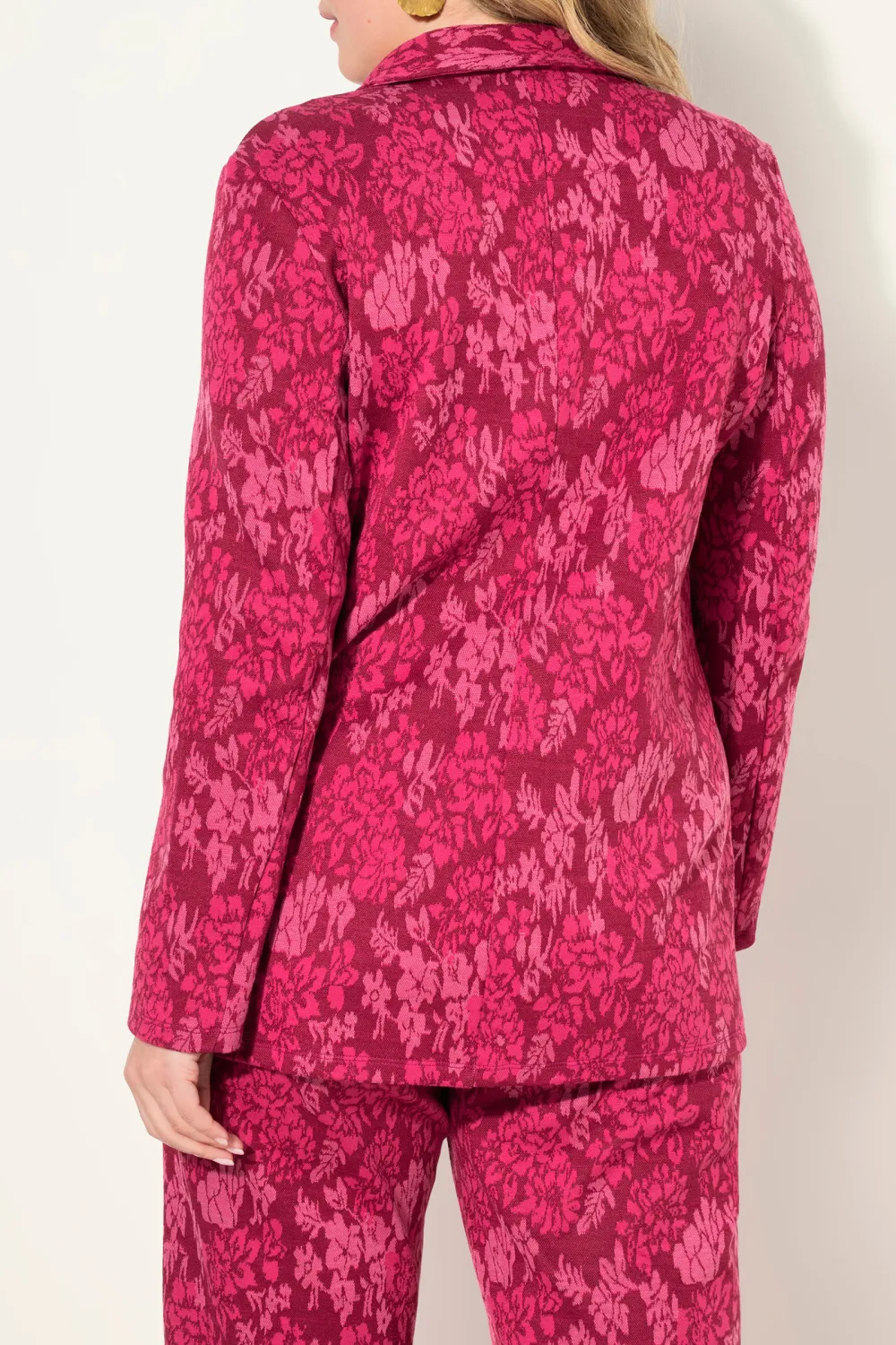 Fitted Flower Patterned Jacket
