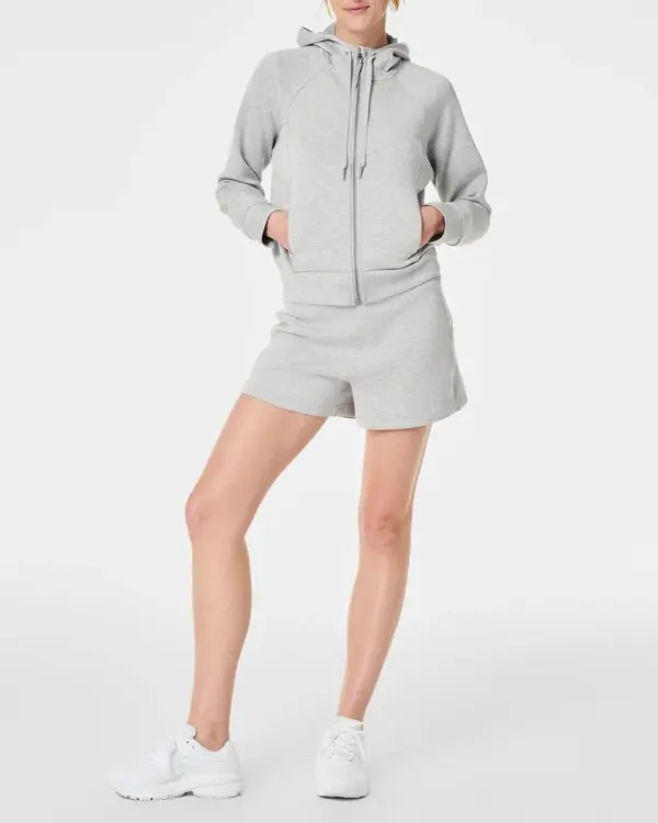 Light Heather Grey Full Zip Hoodie