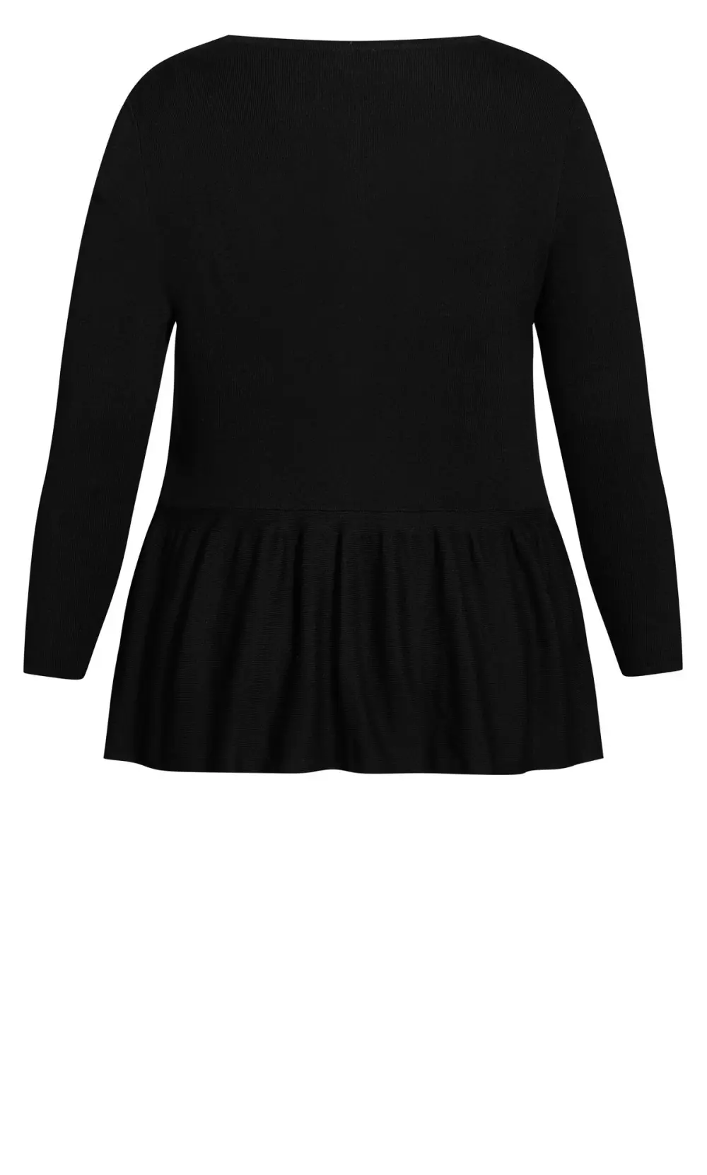 Evans Black Zip Front Frill Cardigan