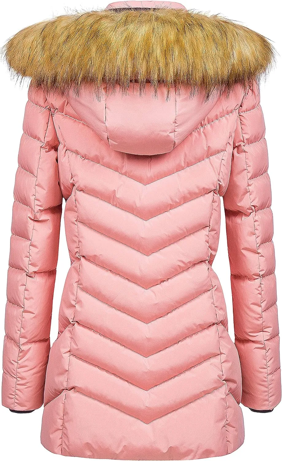 US Women's Winter Hooded Coat Waterproof Warm Long Puffer Jacket Parka