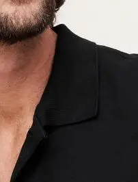 Men's Black Soft Cotton Polo Shirt