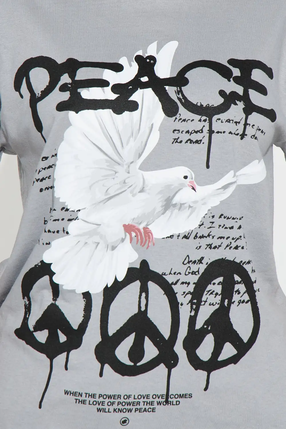 Peace Short Sleeve Tee - Grey