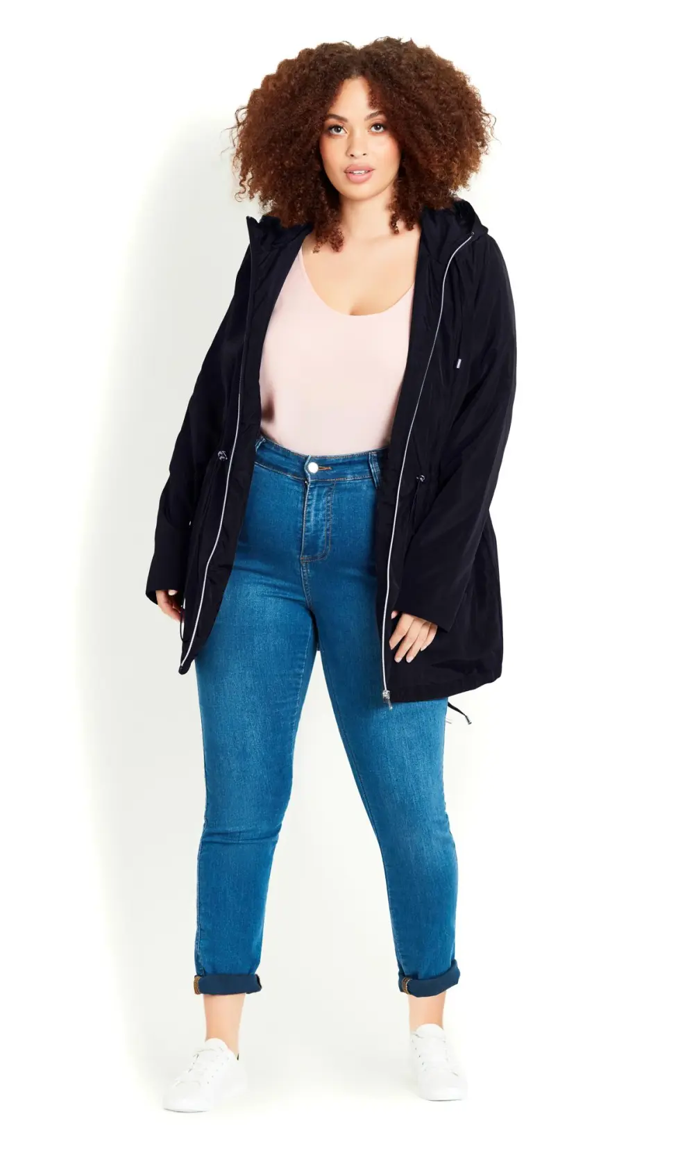 Evans Navy Lightweight Hooded Jacket