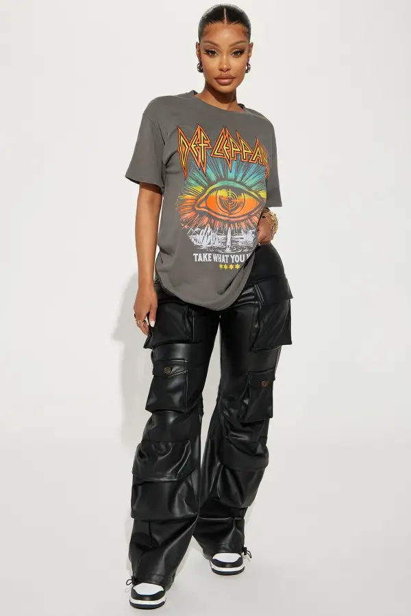 Take What You Want Def Leppard Tee - Charcoal
