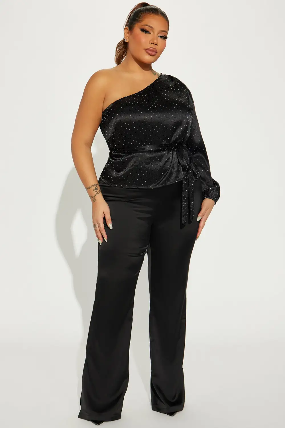 Details Matter Rhinestone Top - Black