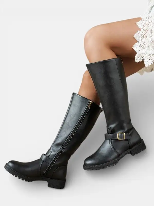 Textured Upper Ankle Boots