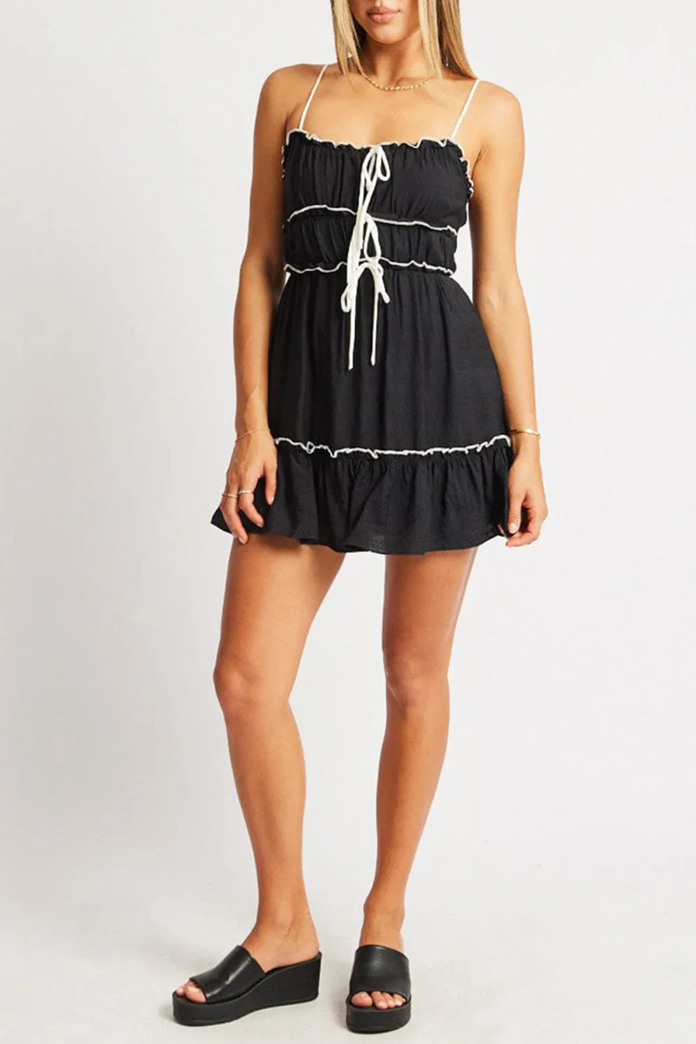 Black Fit And Flare Dress Mini