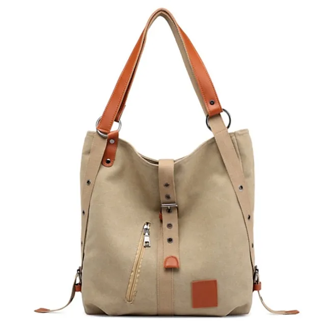 Women's Crossbody Bag Canvas Daily Date Zipper Solid Color Red Blue