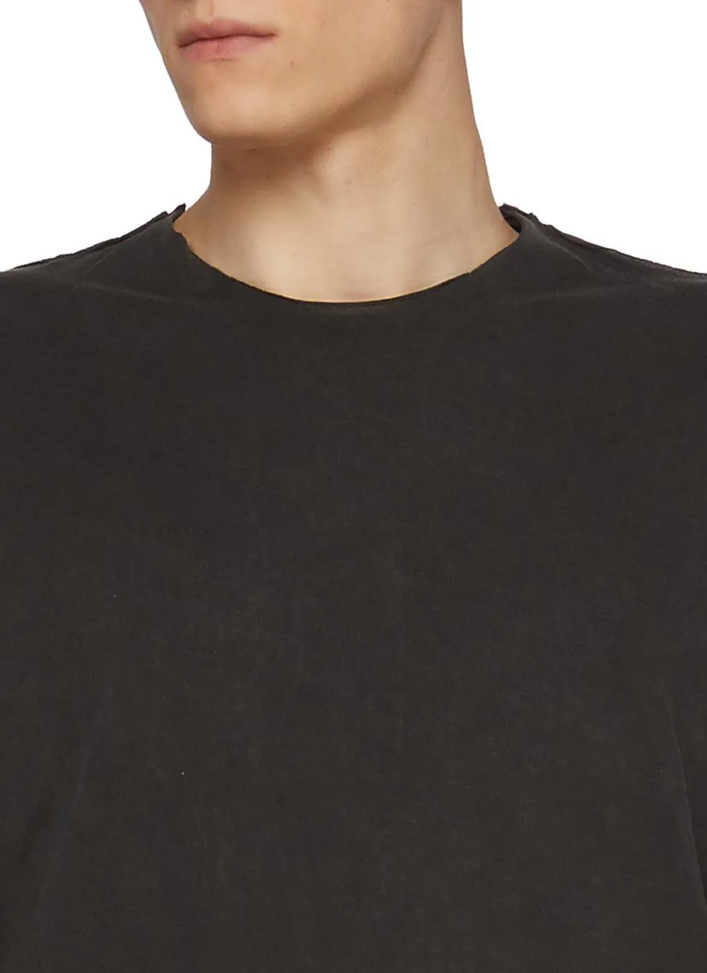 Simple Retro Niche Design Sense Crewneck Black T-Shirts