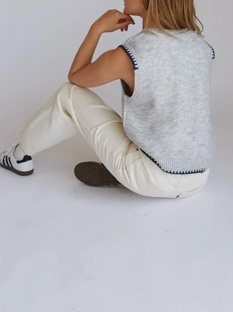 Casey Knit Stitch Sweater Vest