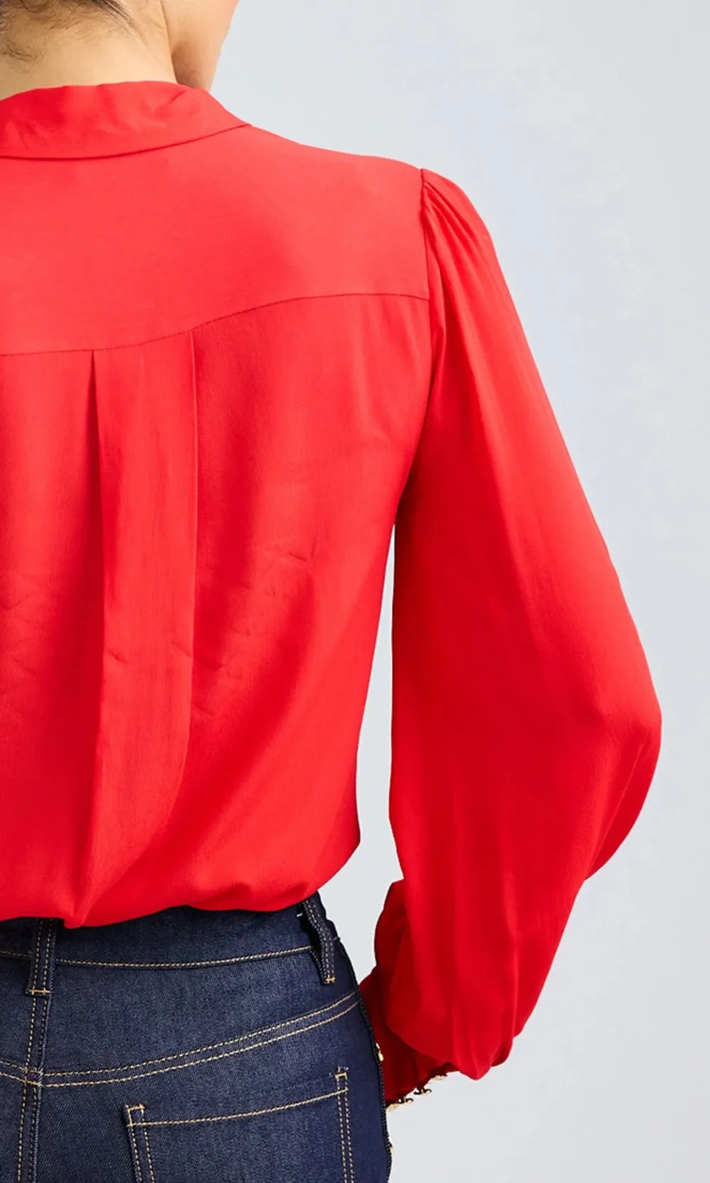 Button Long Sleeve Blouse