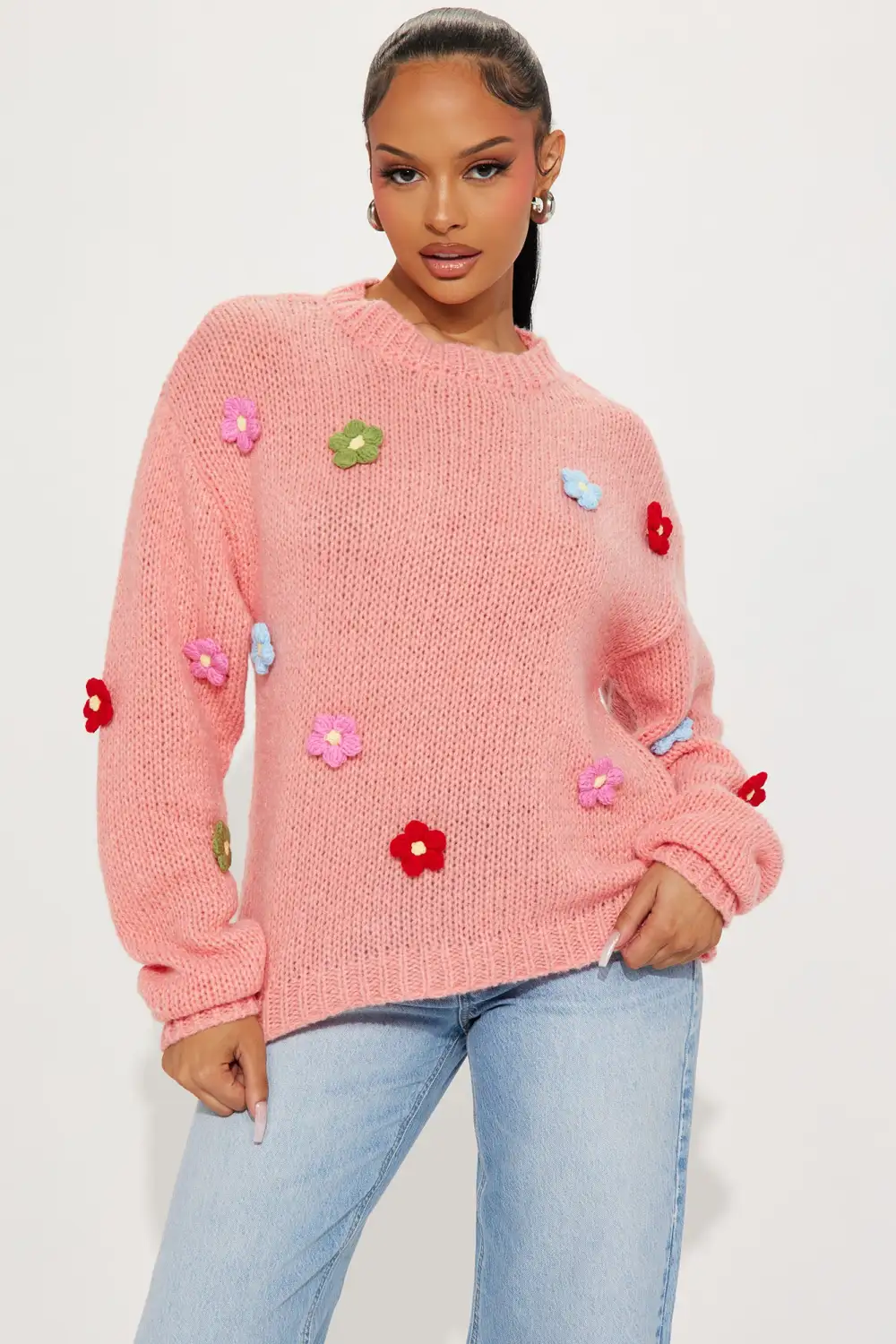In Season Sweater - Pink/combo
