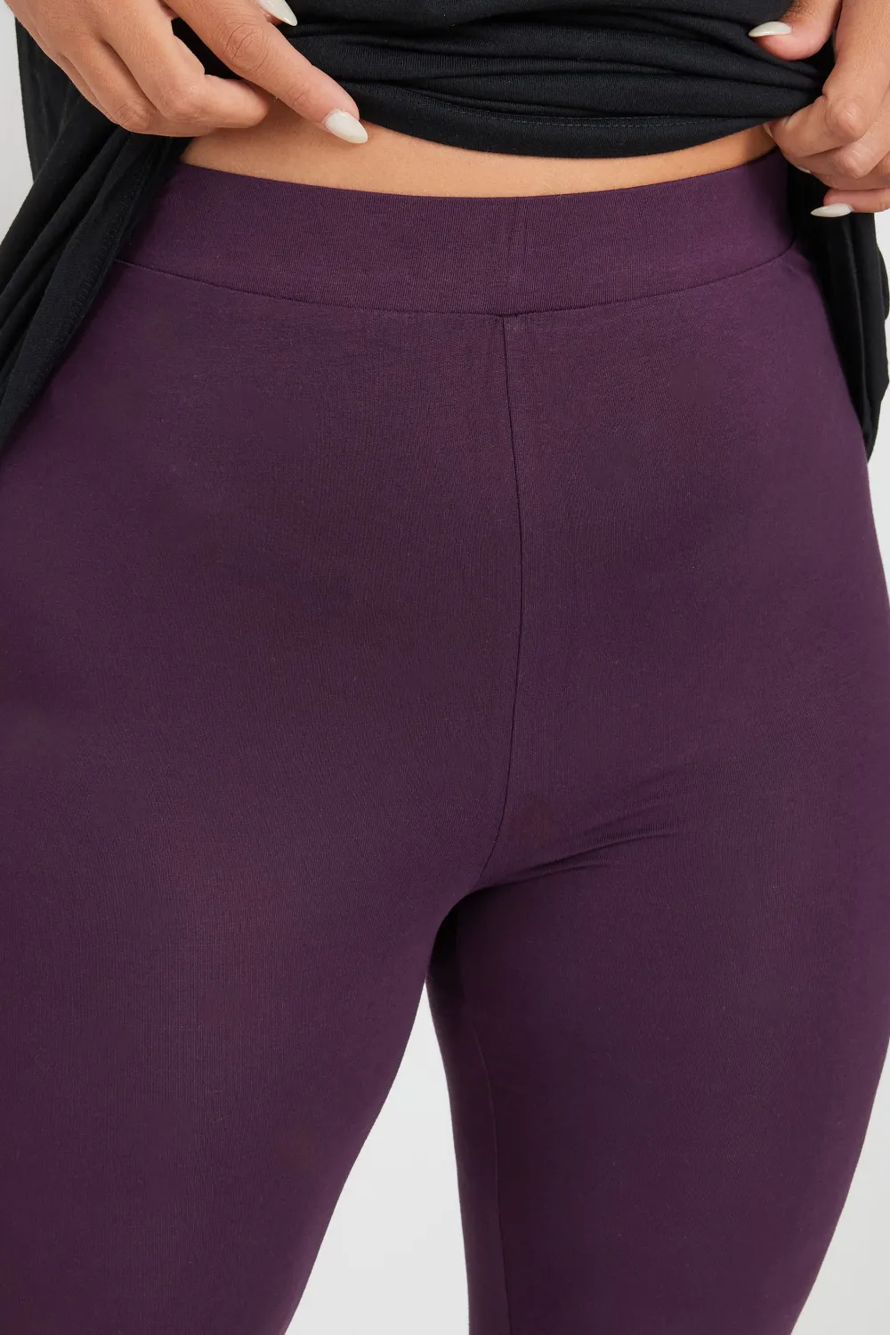 YOURS 2 PACK Curve Charcoal Grey & Black Soft Touch Stretch Leggings