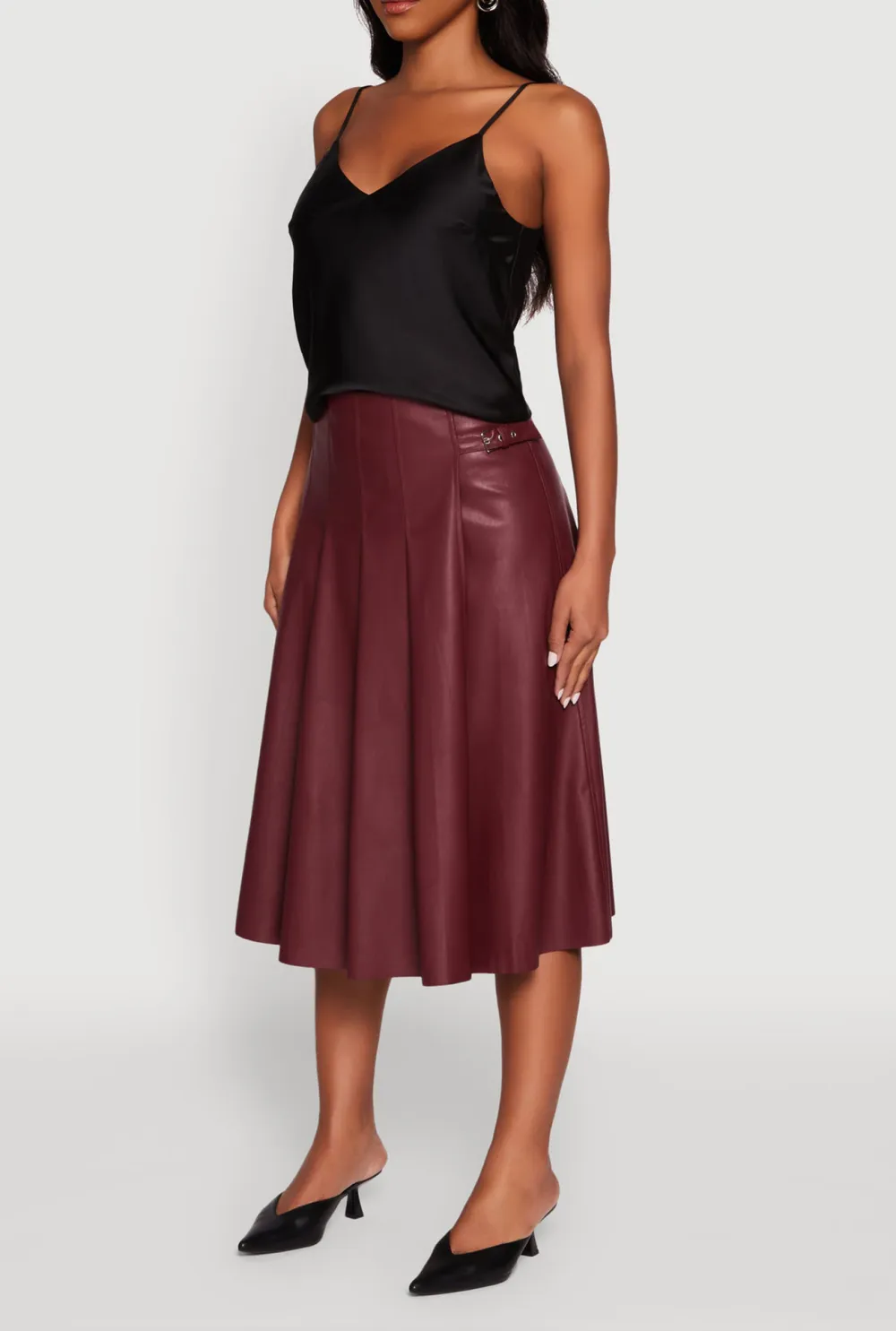Leather Midi Skirt