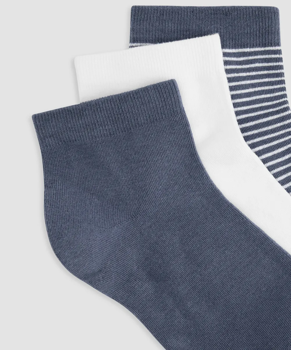 Casual Style Cotton Sock 3-Pack