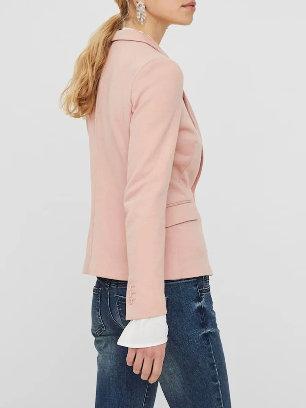 Plain Colored Casual Style Blazer