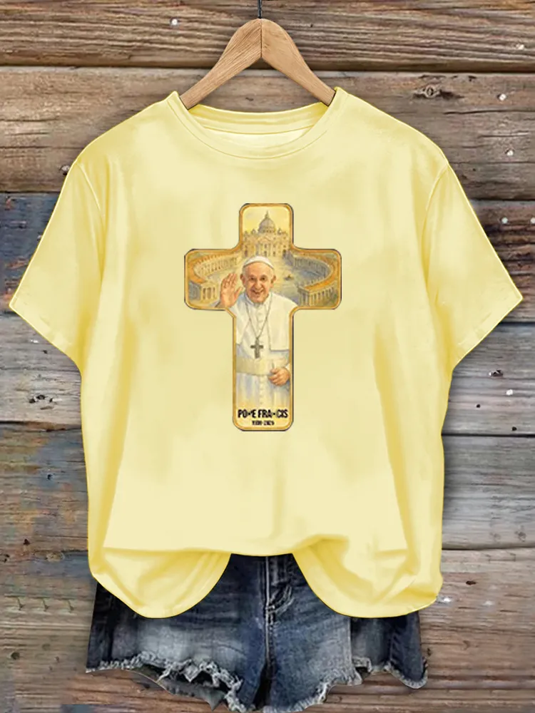 Women's Rip 1936-2025 Print Short Sleeve Round Neck Cotton T-Shirt