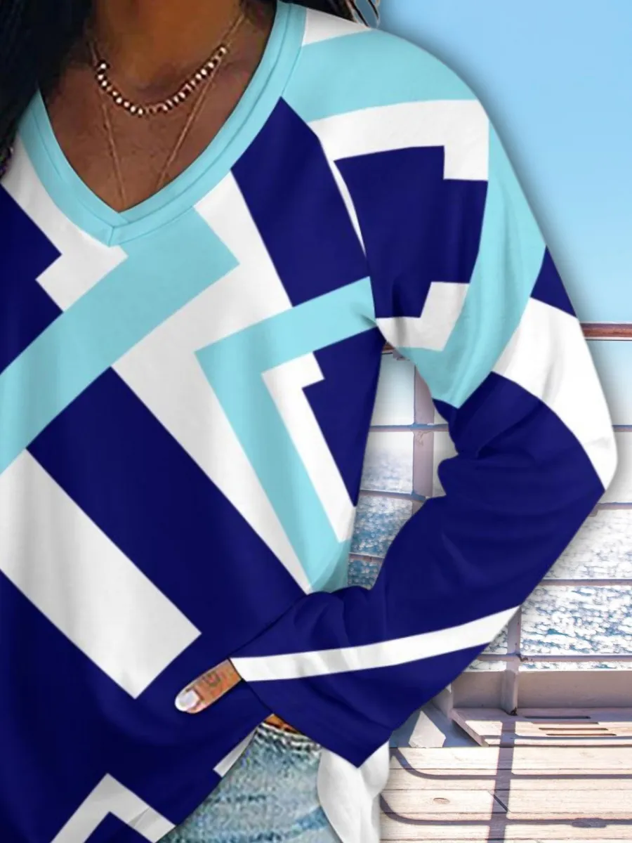 Bold Geometric Print Top