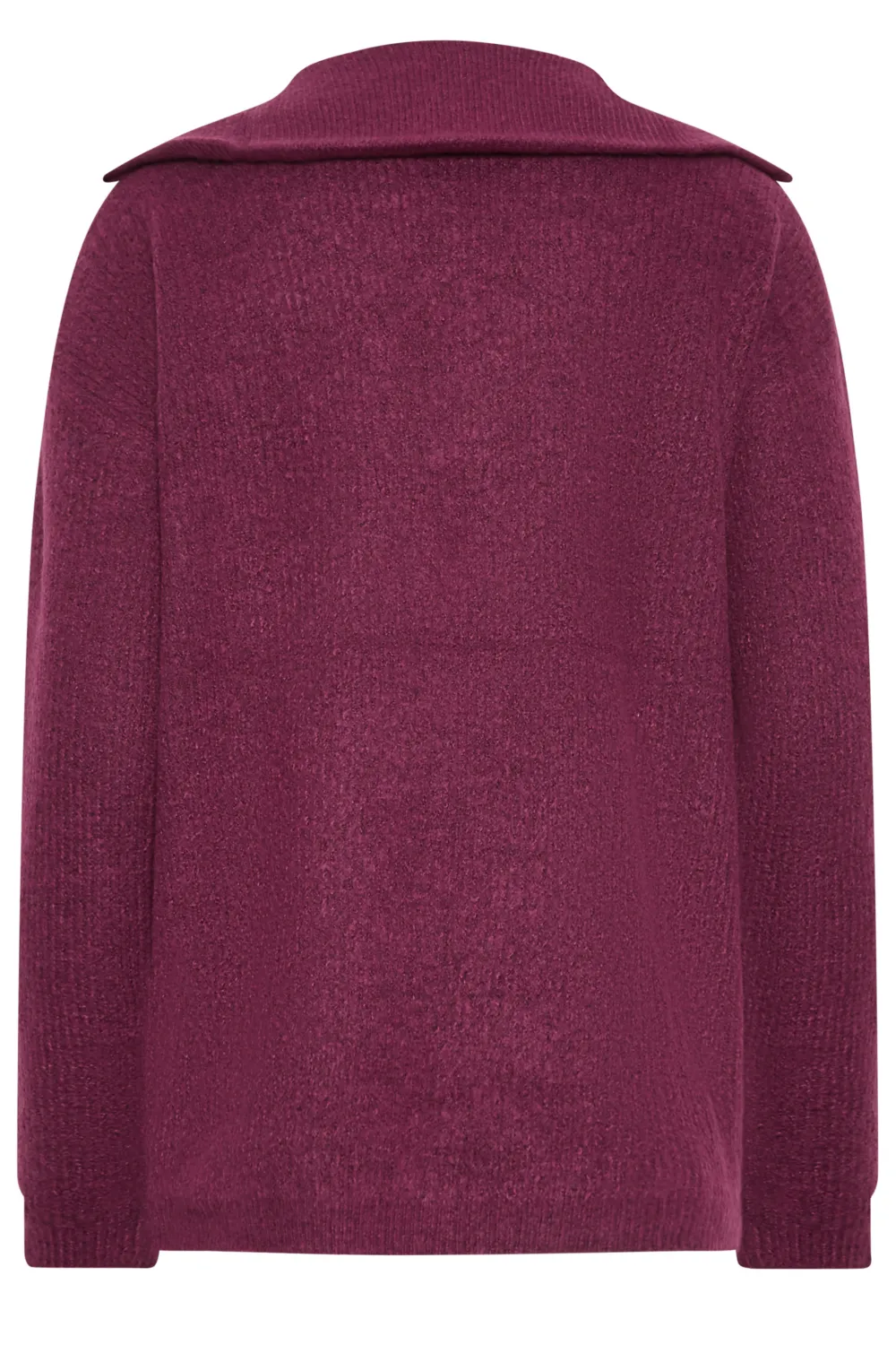 LTS Tall Dark Green Marl Zip Funnel Neck Jumper