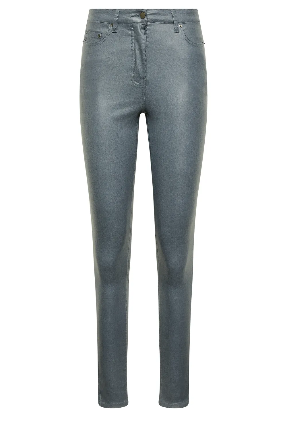 LTS Tall Blue Coated AVA Skinny Jeans