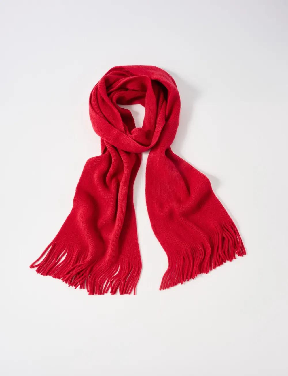 Vintage High-End Crimson Soft Scarf