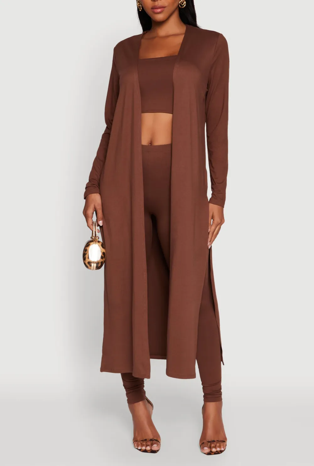 Solid Color Long Cardigan