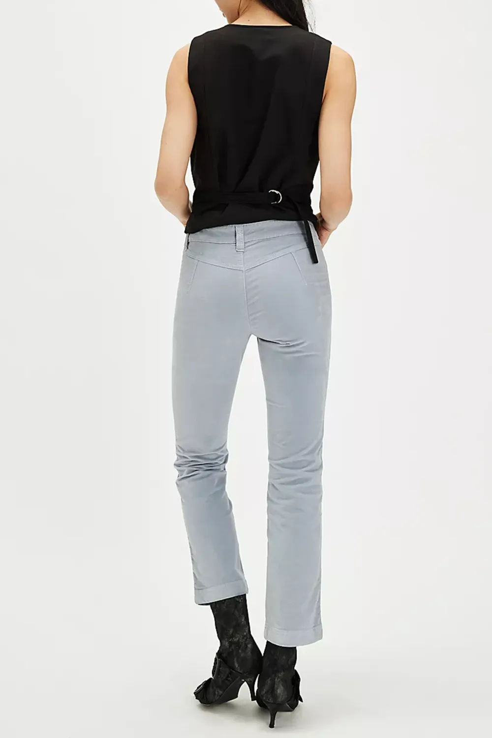 Mid Rise Straight Jeans