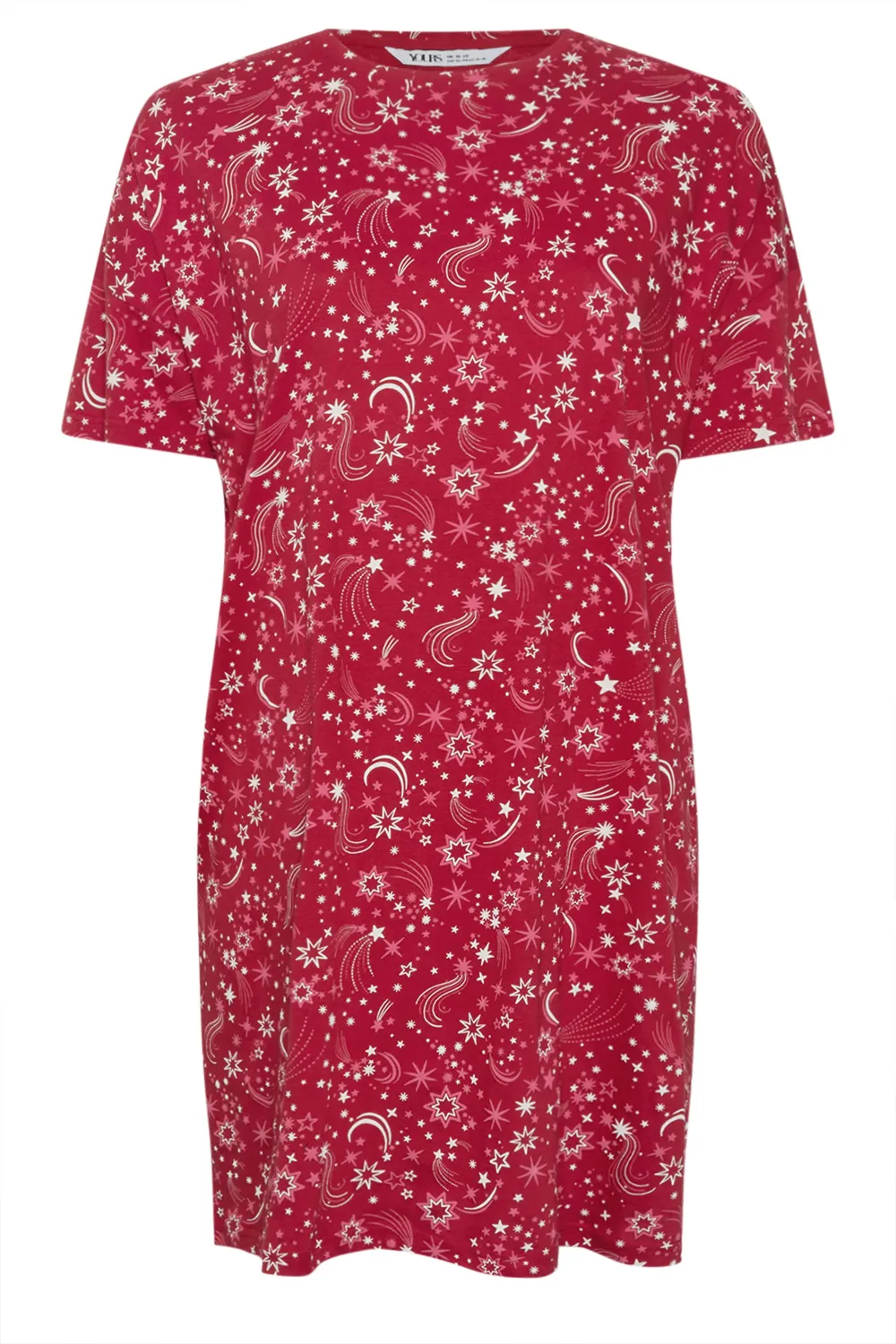 YOURS Curve Blue Celestial Print Sleep Tee Nightdress