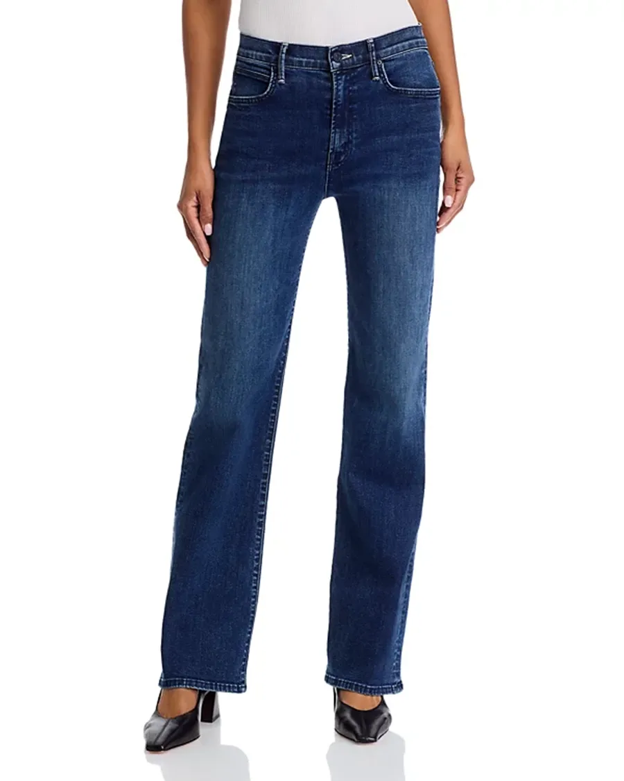 Mid Waist Bootcut Leg Silhouette Jeans