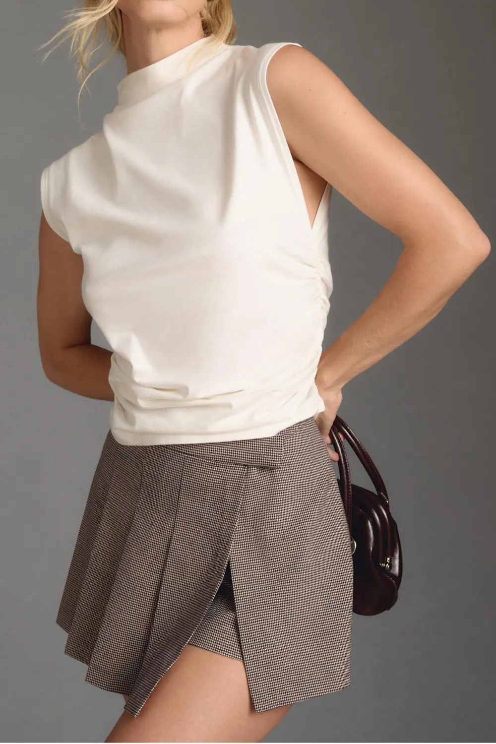 Mock-Neck Muscle Tank