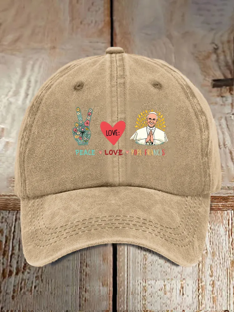 Men And Women's Peace Love 1936-2025 Washed Baseball Cap
