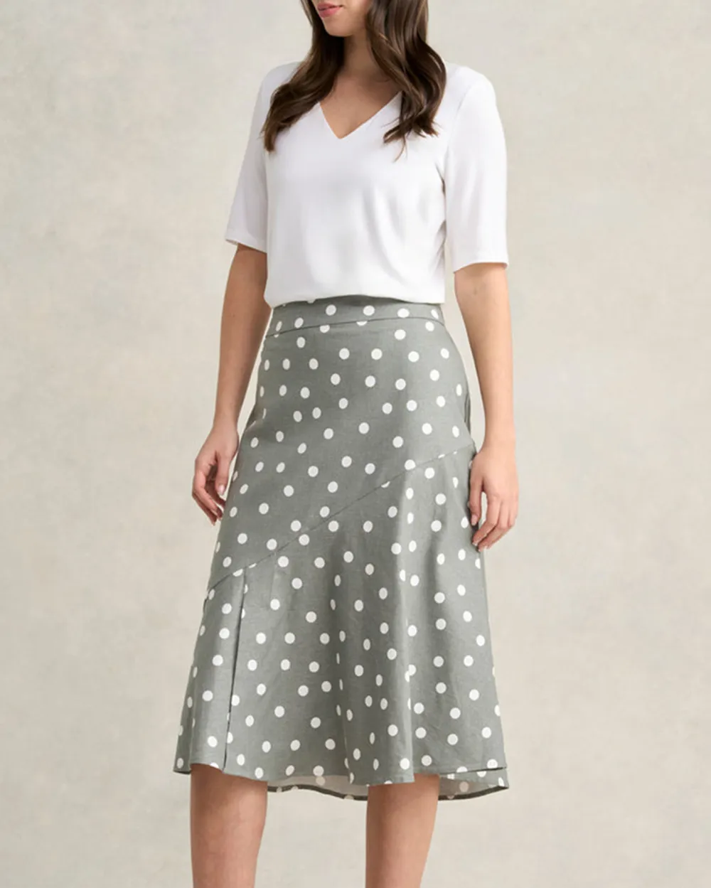 Printed Linen Skirt