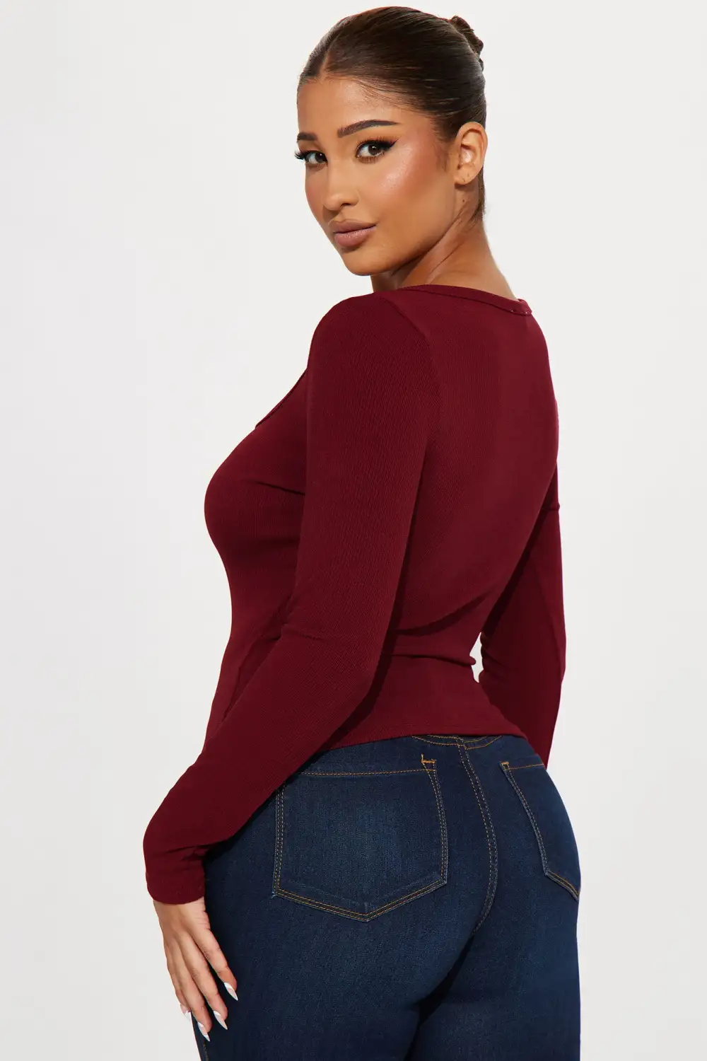 Eileen Scoop Neck Top - Wine