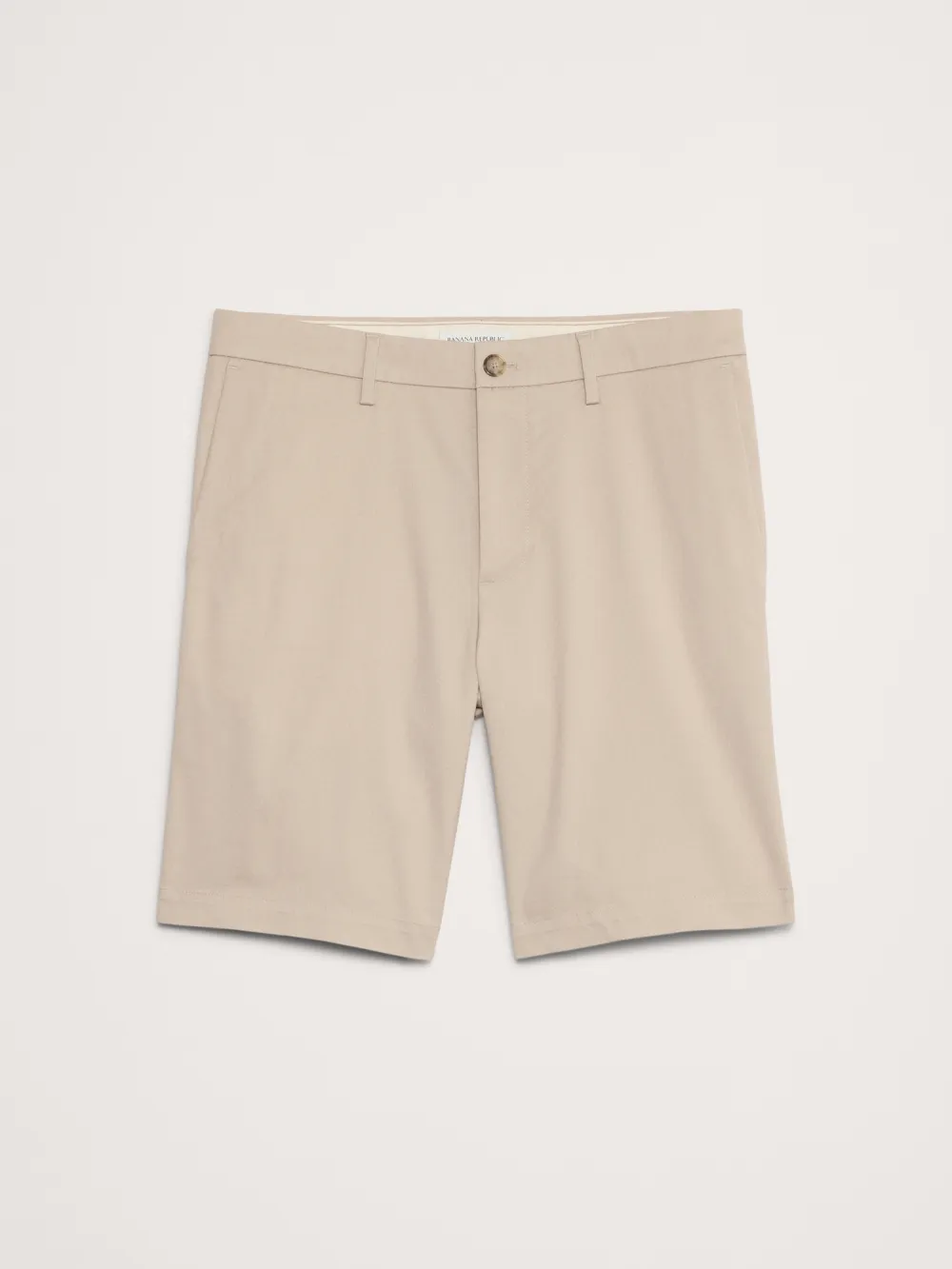 Men's Khaki Beige Polyester Blend Shorts