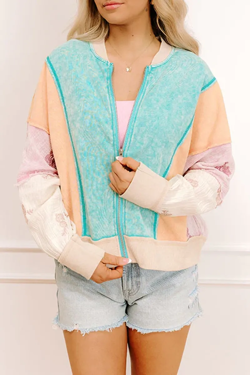Modern And Stylish Colorblocked Women's Jacket