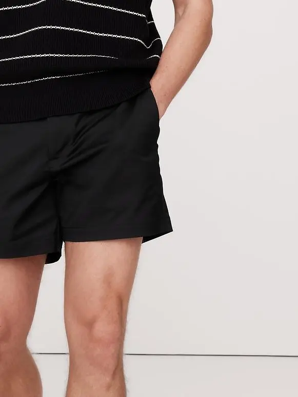 Men's Black Quick-Drying Cotton Shorts