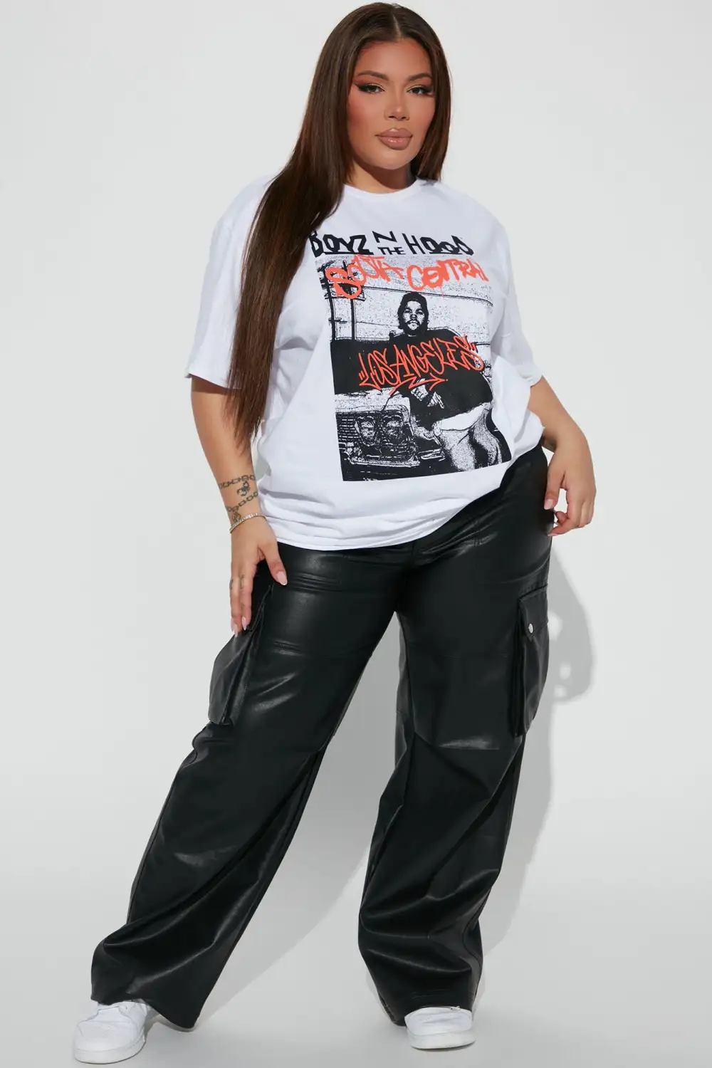 Boyz N The Hood Street Art Top - White