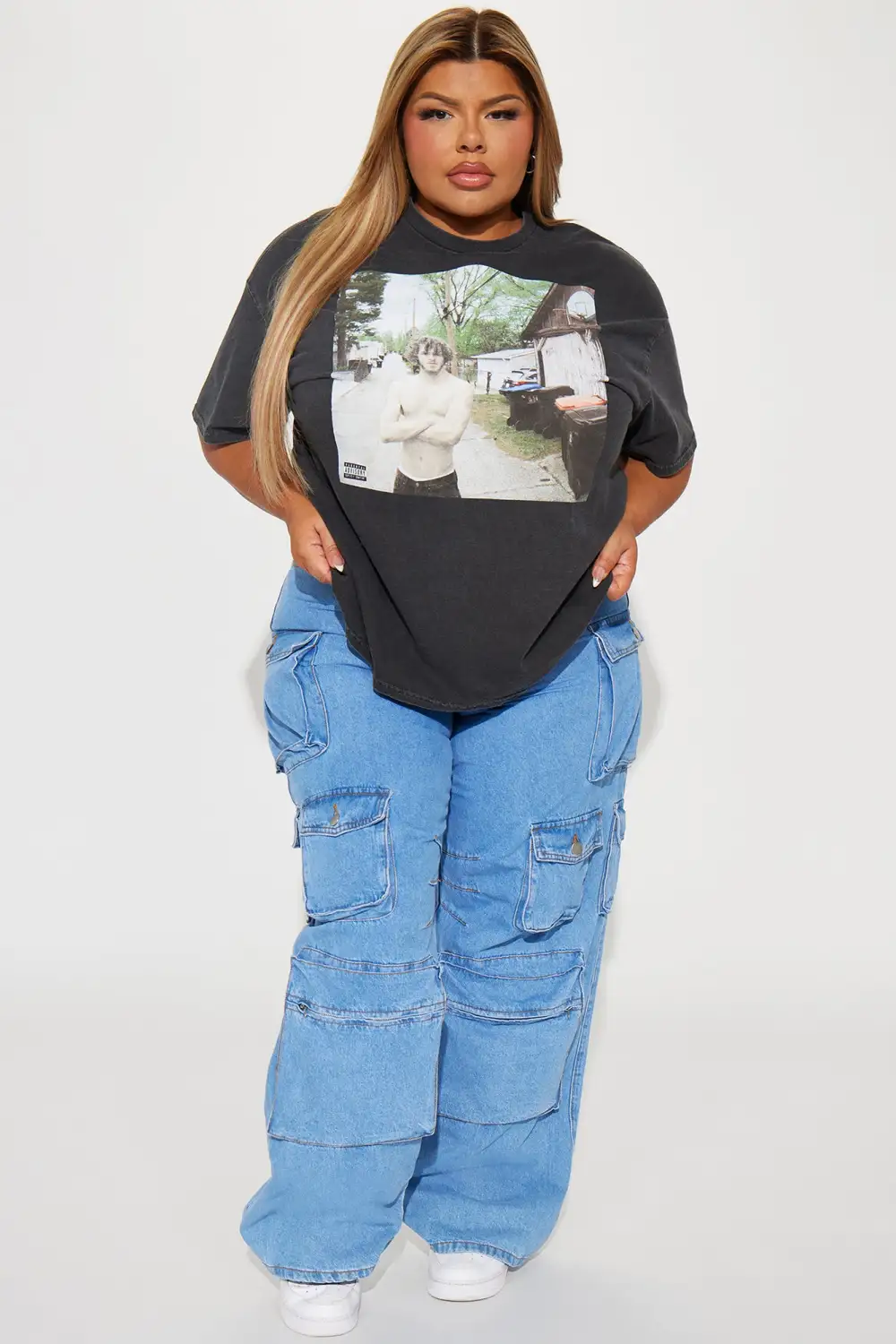 Whats Poppin Washed Tshirt - Black Wash