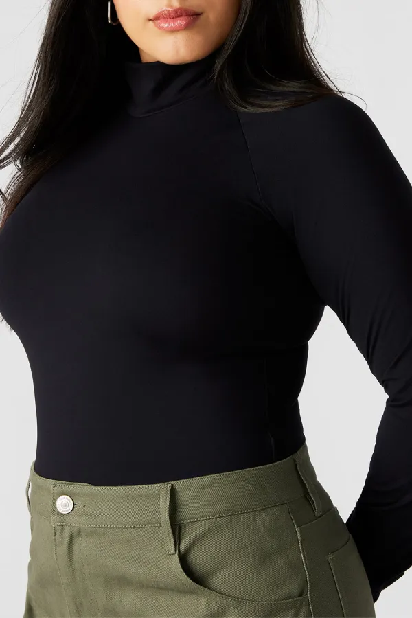 HIGH NECK BODYSUIT BLACK