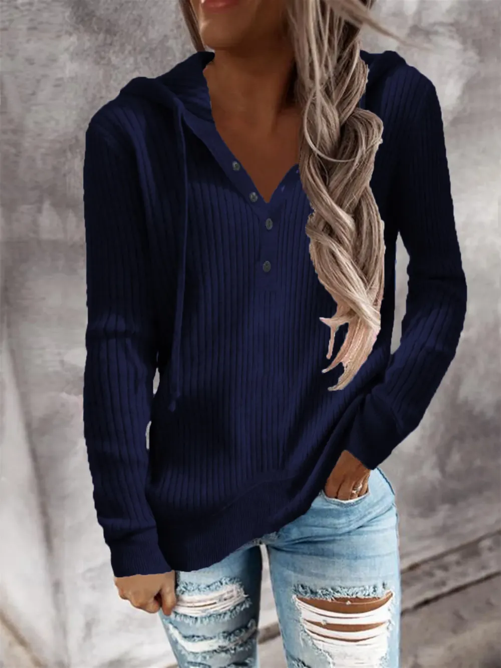 Women Long Sleeve V-neck Women Sweatshirts Women Sweaters Tops
