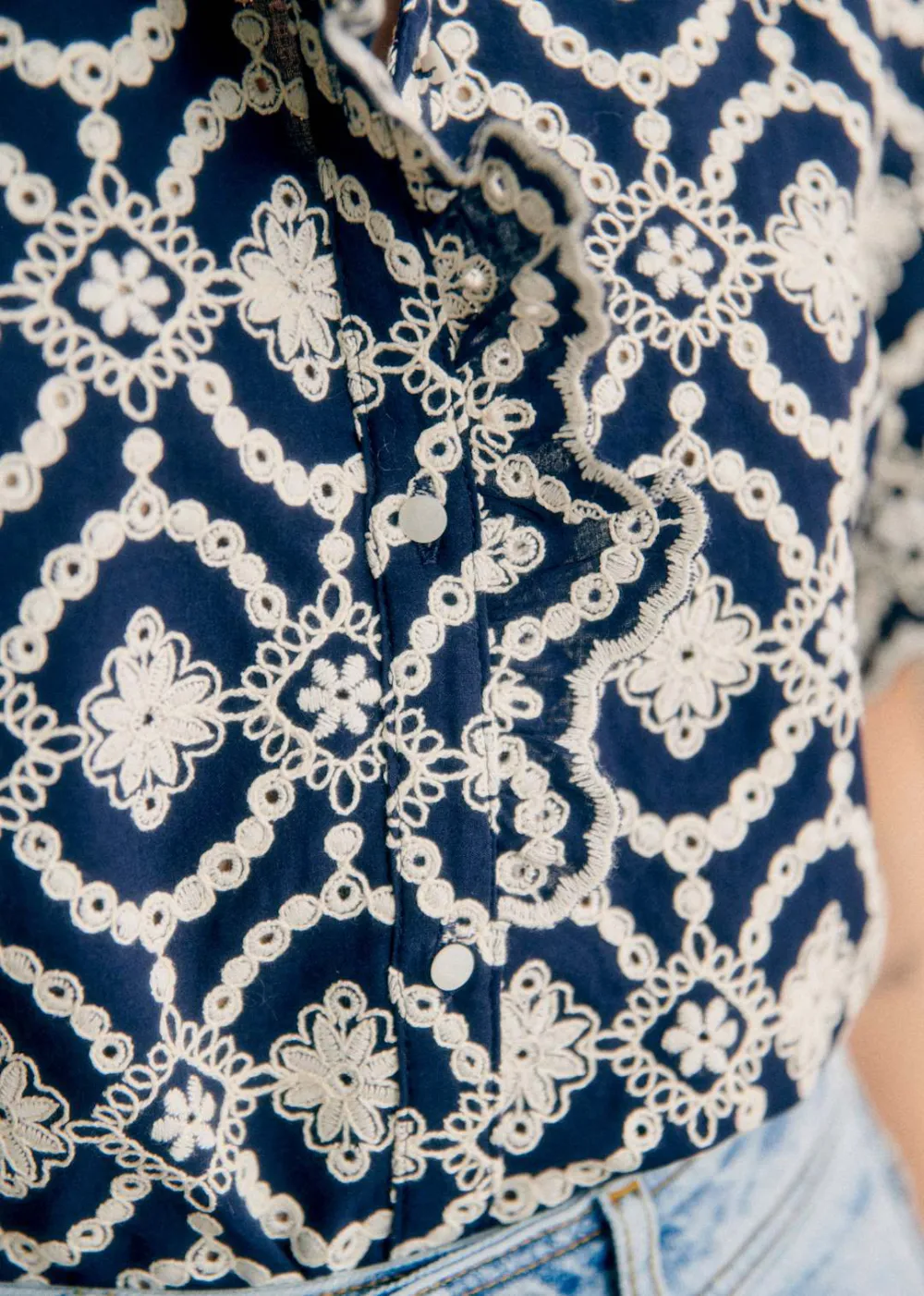 Embroidered Short Sleeved Shirt