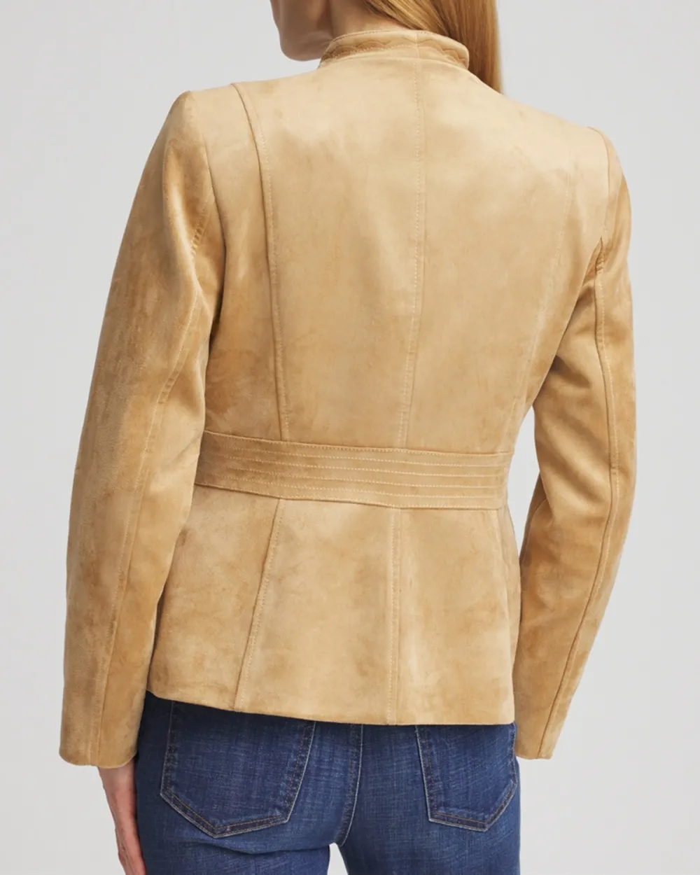 Faux Suede Lace Jacket