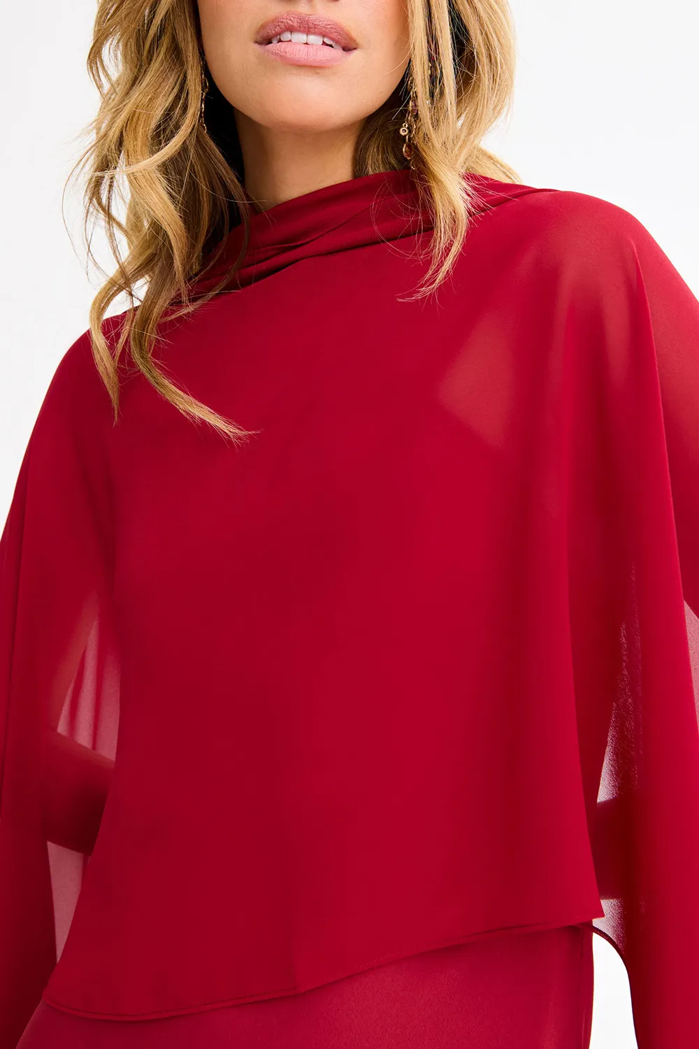 Cherry Color Sophistication Shawl