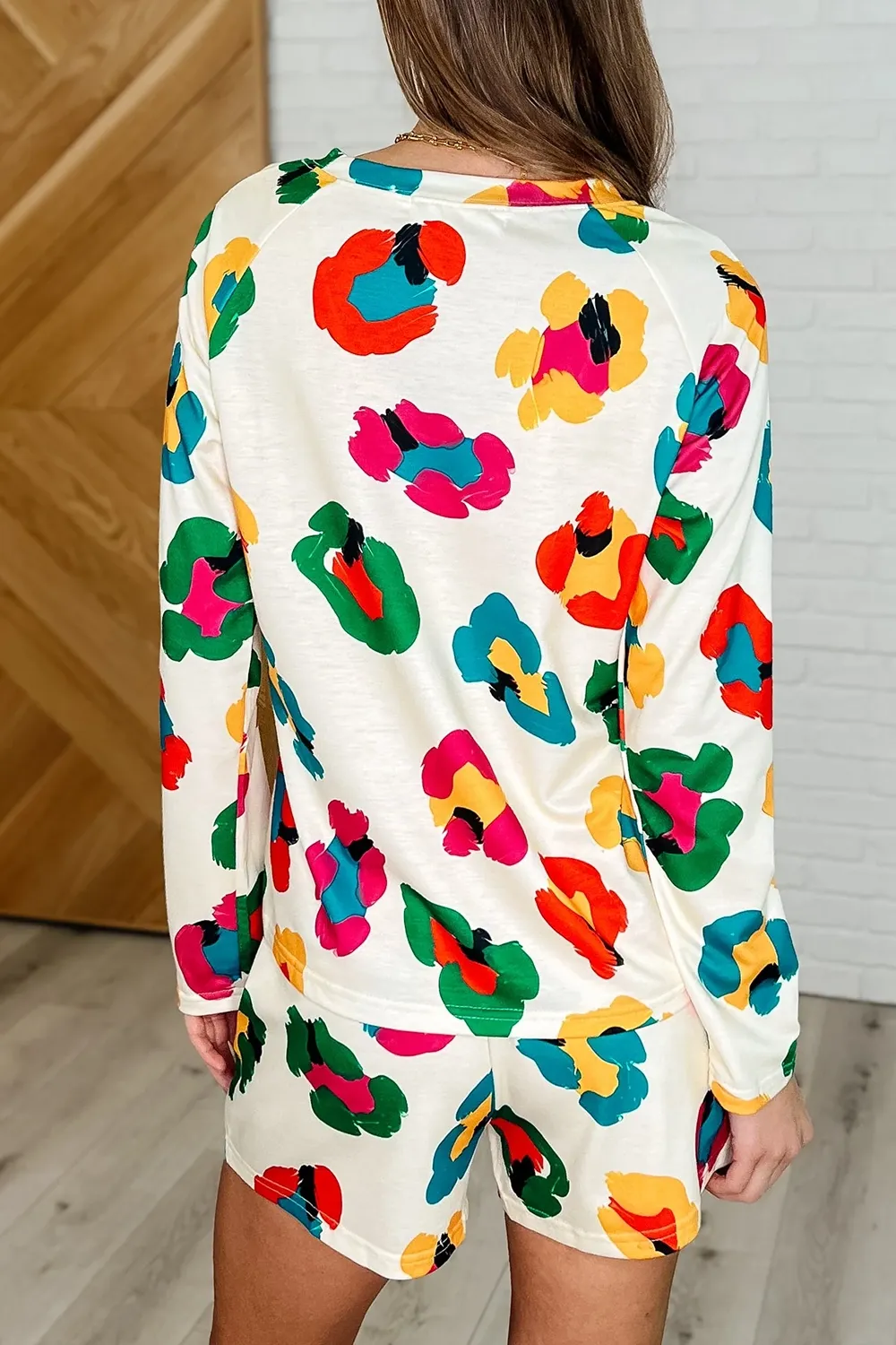 Personality Versatile  White Plant Print Shorts