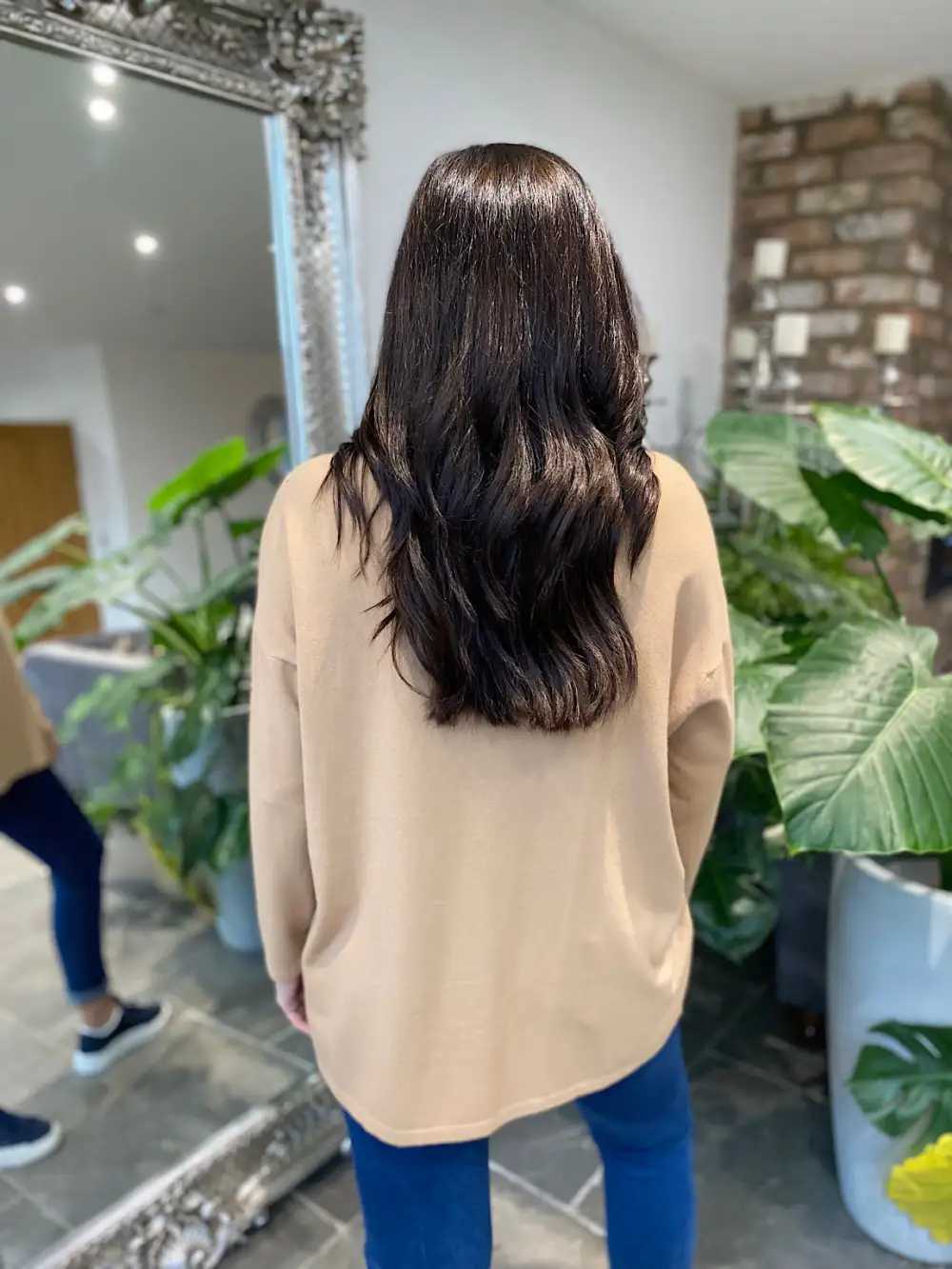 Camel Diamante Feather Knit Rosie