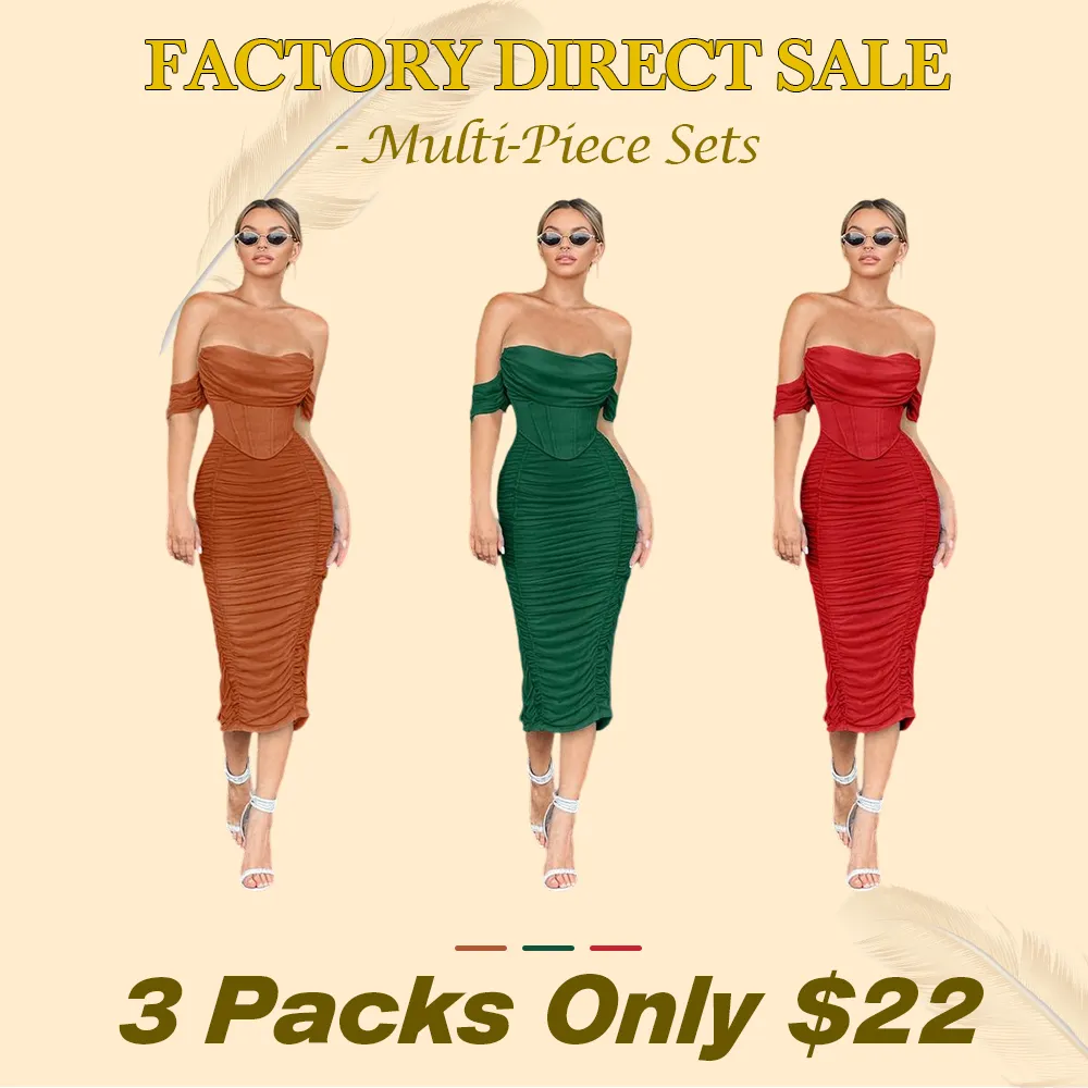 Women's Off The Shoulder Cocktail Midi Dress with Built-in Bra Ruched Bodycon Corset for Fall Homecoming Wedding Guest Formal Party - Sleeveless